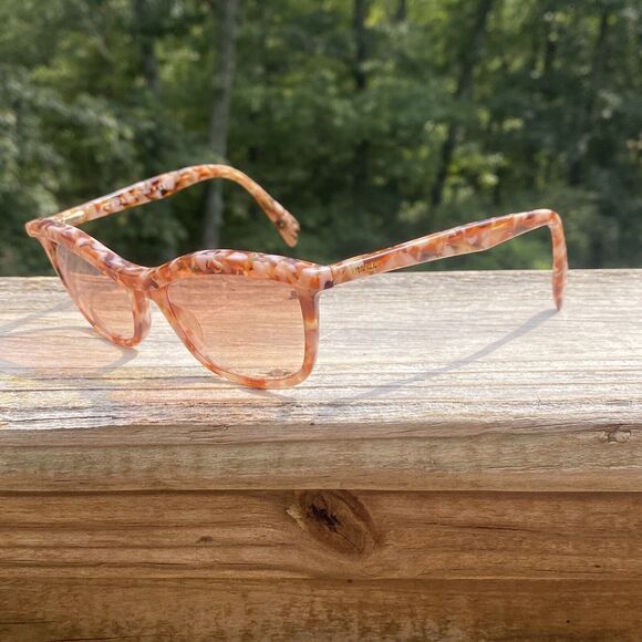 Prada Sunglasses Spotted Brown Pink Tortoise Shell Cat Eye VPR 17P Size 52-18 - Picture 9 of 14